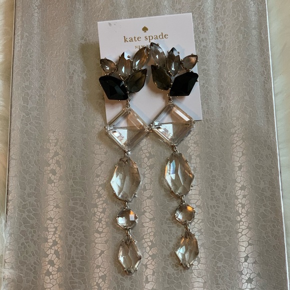 Kate Spade Chandelier Multi Crystals Maxi Statement Earrings - Picture 4 of 7